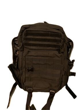 No Label Tactical Black Backpack Medium 26L